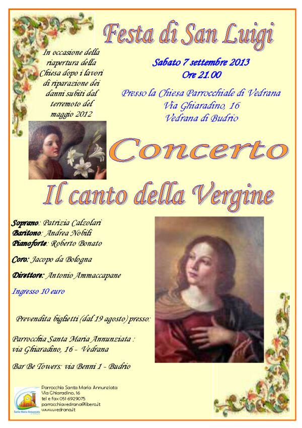 La locandina del concerto