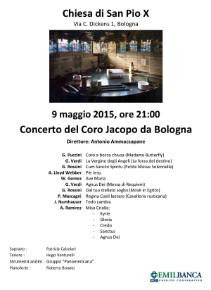 La locandina del concerto